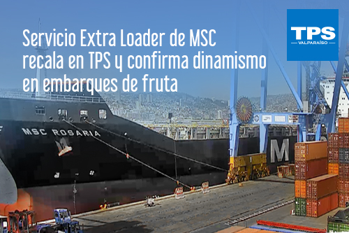 Servicio Extra Loader de MSC recala en TPS y confirma dinamismo en embarques de fruta